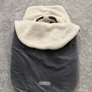 JJ Cole BundleMe Infant Footmuff Cover Gray Sherpa Liner Stroller/Car Seat